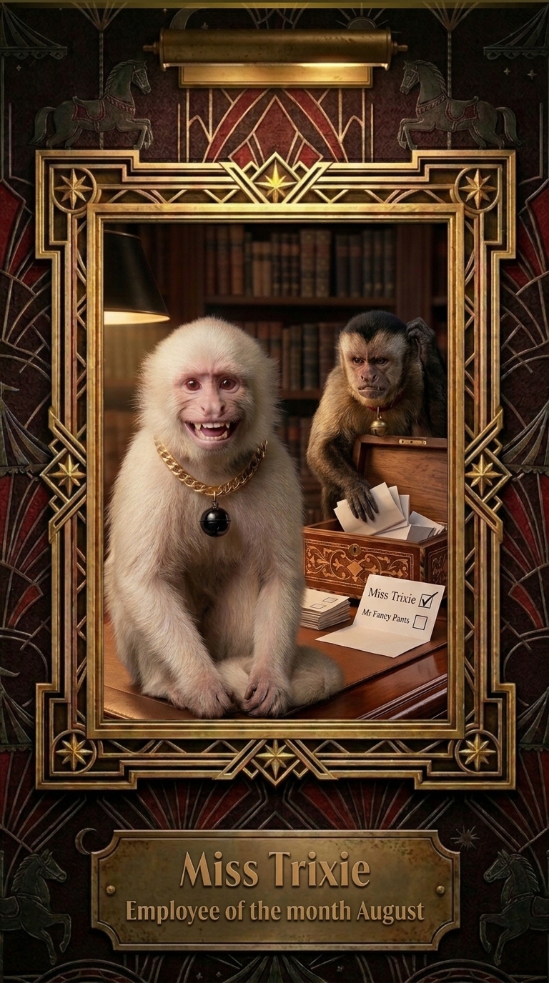 Miss Trixie — Employee of the Month, August 2026